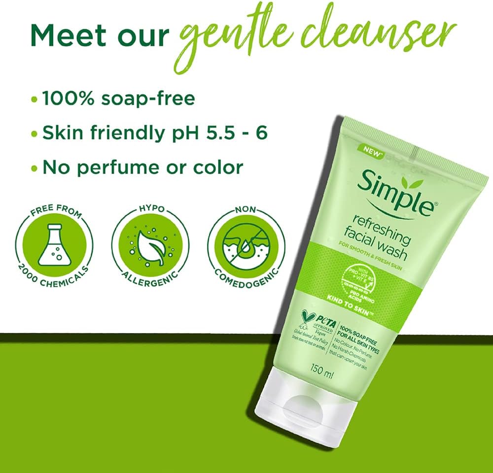 ژل شوینده صورت سیمپل 150 میل مدل Refreshing 10 61K4ctTbH7L. AC SL1000