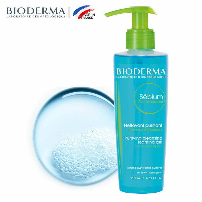 ژل شستشو پوست چرب و مستعد آکنه بایودرما 4 ژل شستشو پوست چرب و مستعد آکنه بایودرما