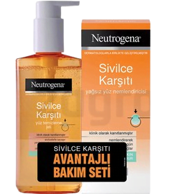 پک ژل شستشوی صورت و کرم مرطوب کننده سری ضد آکنه نوتروژینا