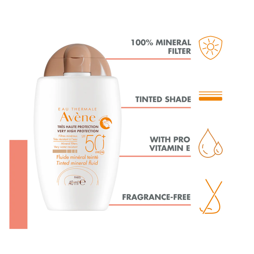 ضد آفتاب فلویید 40 میل مینرال اون Avene 4 ضد آفتاب فلویید 40 میل مینرال اون Avene