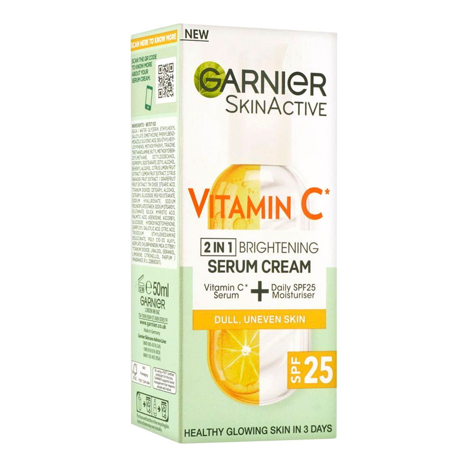 سرم کرم روشن کننده ویتامین سی SPF25 گارنیه 50ml 2 سرم کرم روشن کننده ویتامین سی SPF25 گارنیه 50ml - Image 2