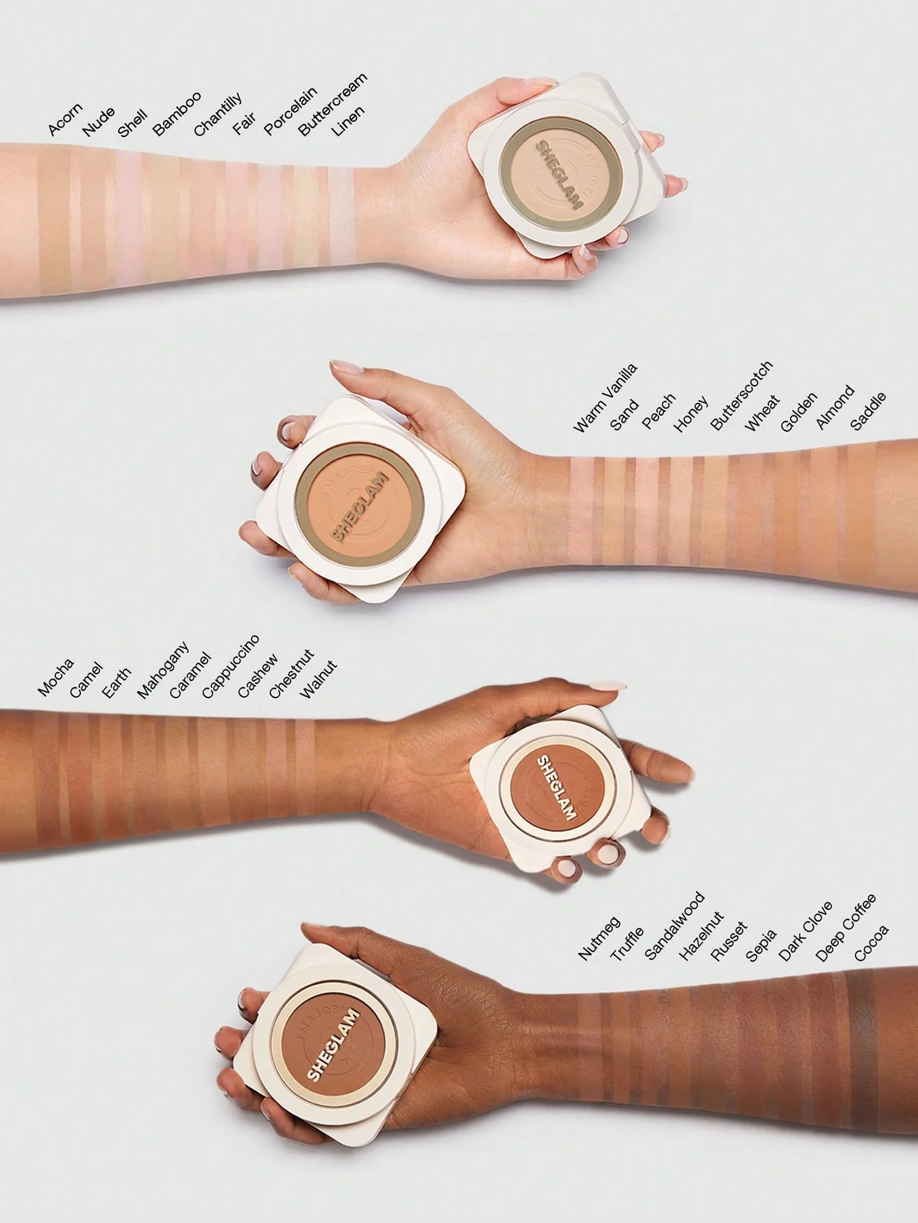 پنکک کرم پودری شیگلم حجم 11 گرم SHEGLAM Powder Foundation 3 پنکک کرم پودری شیگلم حجم 11 گرم SHEGLAM Powder Foundation - Image 3