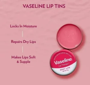 بالم لب کاسه ای عصاره گل رز 17 گرم Vaseline 7 بالم لب کاسه ای عصاره گل رز 17 گرم Vaseline