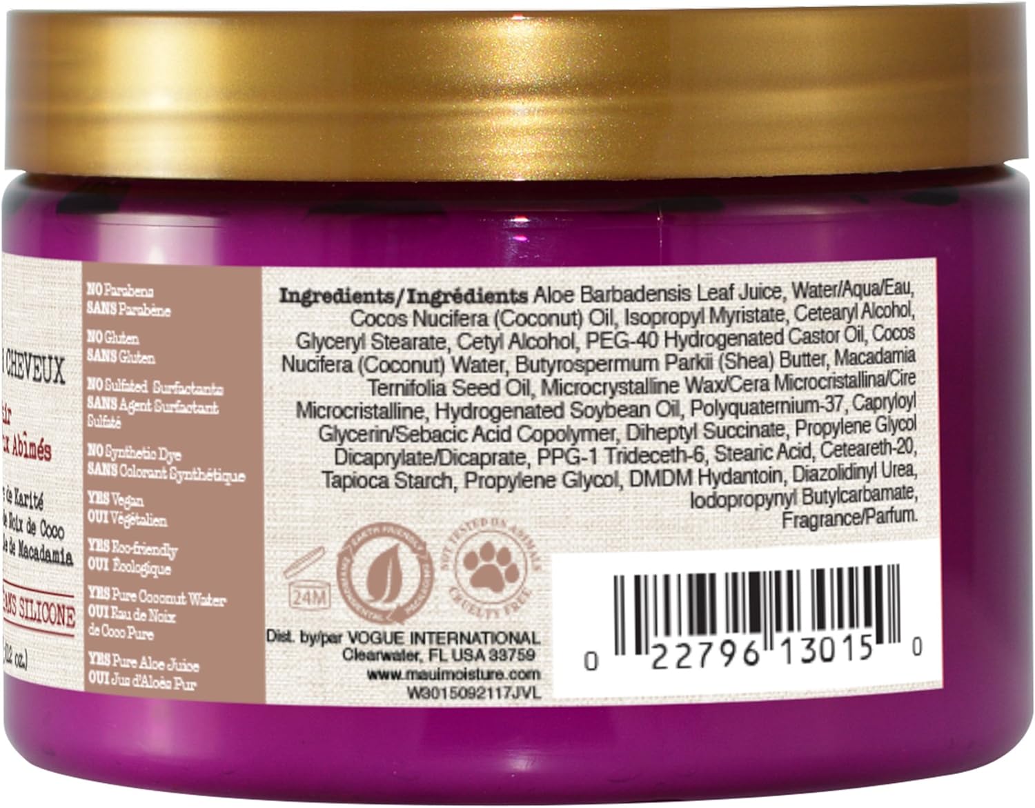 ماسک مو شی باتر Shea Butter مائویی Maui وزن 400 گرم 3 ماسک مو شی باتر Shea Butter مائویی Maui وزن 400 گرم - Image 3