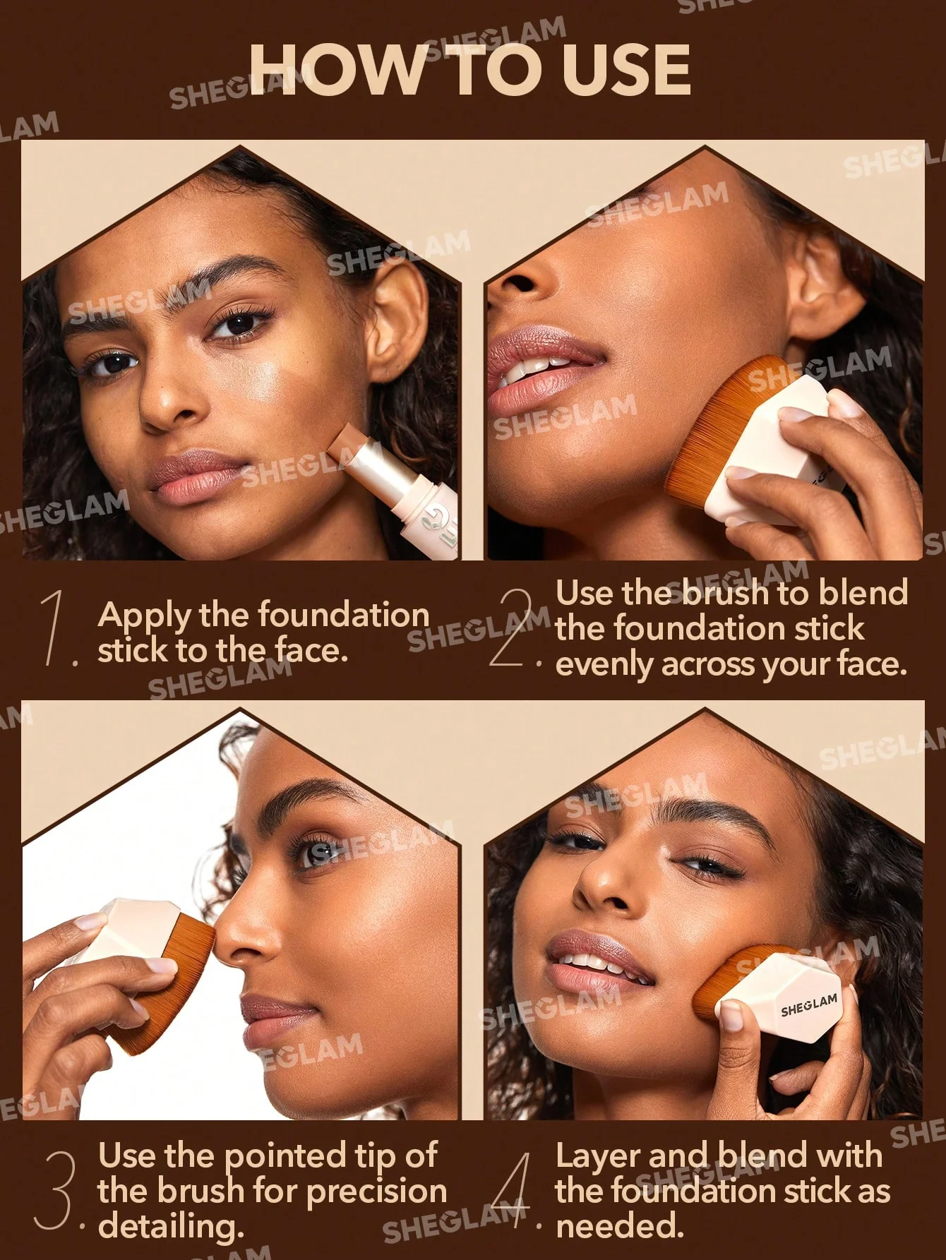 براش کرم پودر شیگلم SKIN MAGNET FOUNDATION BRUSH 5 براش کرم پودر شیگلم SKIN MAGNET FOUNDATION BRUSH - Image 5