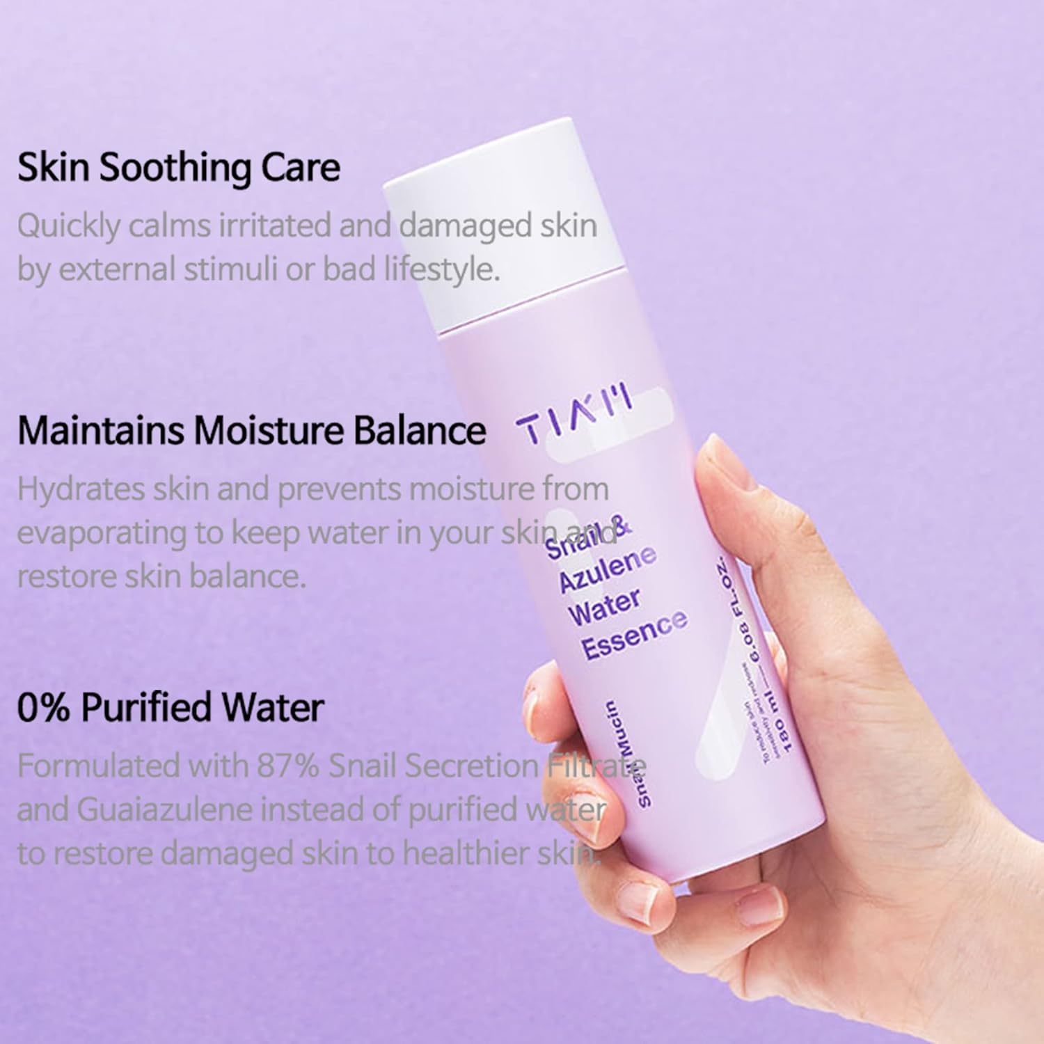 اسنس حلزون و آب آزولن تیام 180 میلی لیتر Tiam snail & azulene water essence 5 اسنس حلزون و آب آزولن تیام 180 میلی لیتر Tiam snail & azulene water essence - Image 5