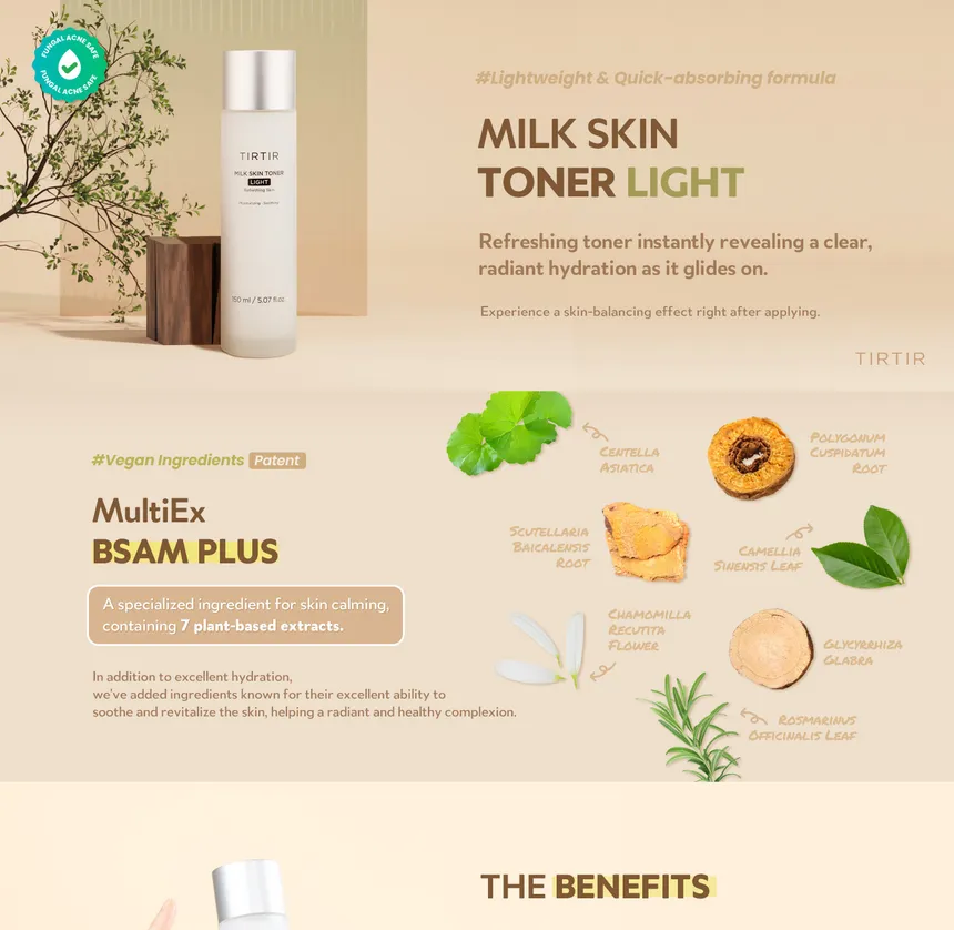تونر میلک تیر تیر مدل لایت TIRTIR Milk Skin Toner Light 150ml 2 تونر میلک تیر تیر مدل لایت TIRTIR Milk Skin Toner Light 150ml