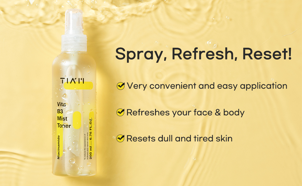 تونر ضد لک نیاسینامید تیام TIAM vita b3 mist toner 7 تونر ضد لک نیاسینامید تیام TIAM vita b3 mist toner - Image 7