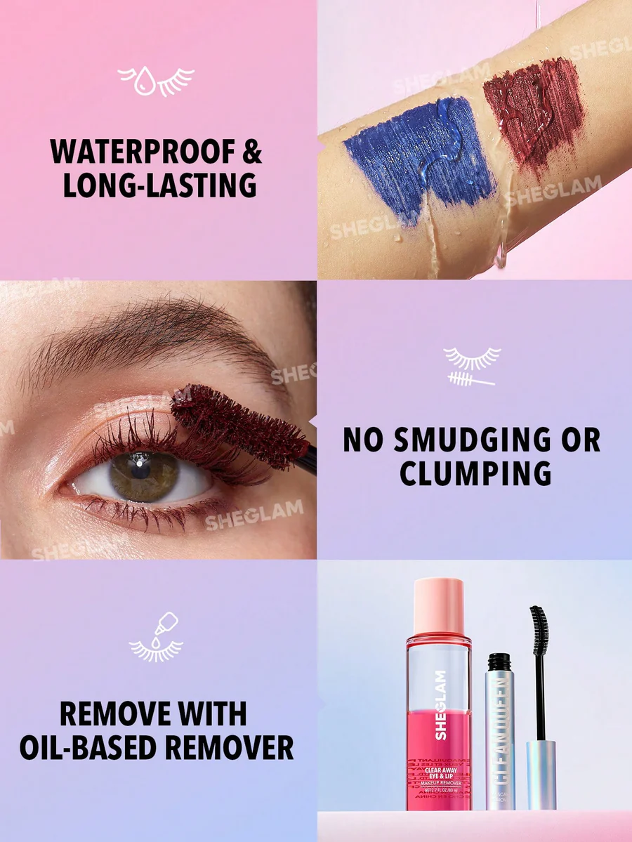 ریمل ضد آب رنگی شیگلم (2 رنگ آبی و بورگاندی) 3 ریمل ضد آب رنگی شیگلم (2 رنگ آبی و بورگاندی) - Image 3