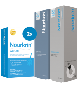 Nourkrin Woman 6 month shampoo conditioner 1 e1680620506258