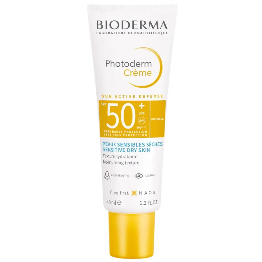 کرم ضد آفتاب بی رنگ Photoderm Creme SPF50 بایودرما 40ml 1 کرم ضد آفتاب بی رنگ Photoderm Creme SPF50 بایودرما 40ml