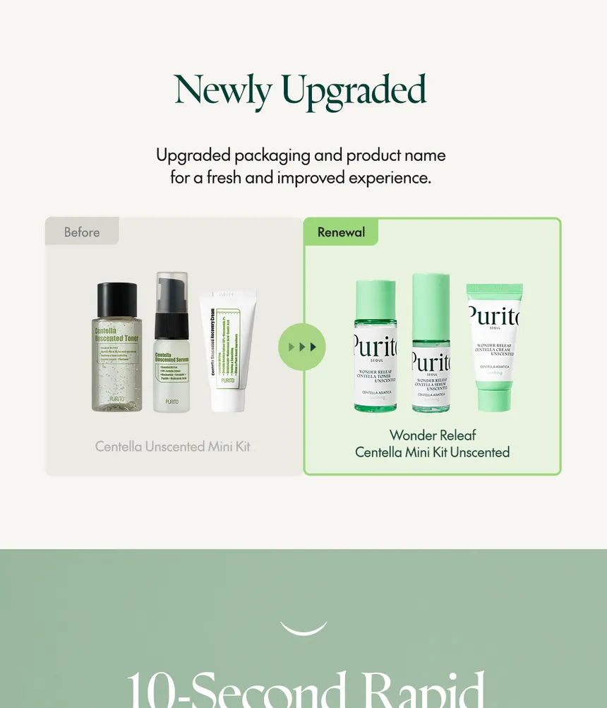 کیت تسکین دهنده پیوریتو سئول Wonder Releaf Centella Mini Kit Unscented 6 کیت تسکین دهنده پیوریتو سئول Wonder Releaf Centella Mini Kit Unscented