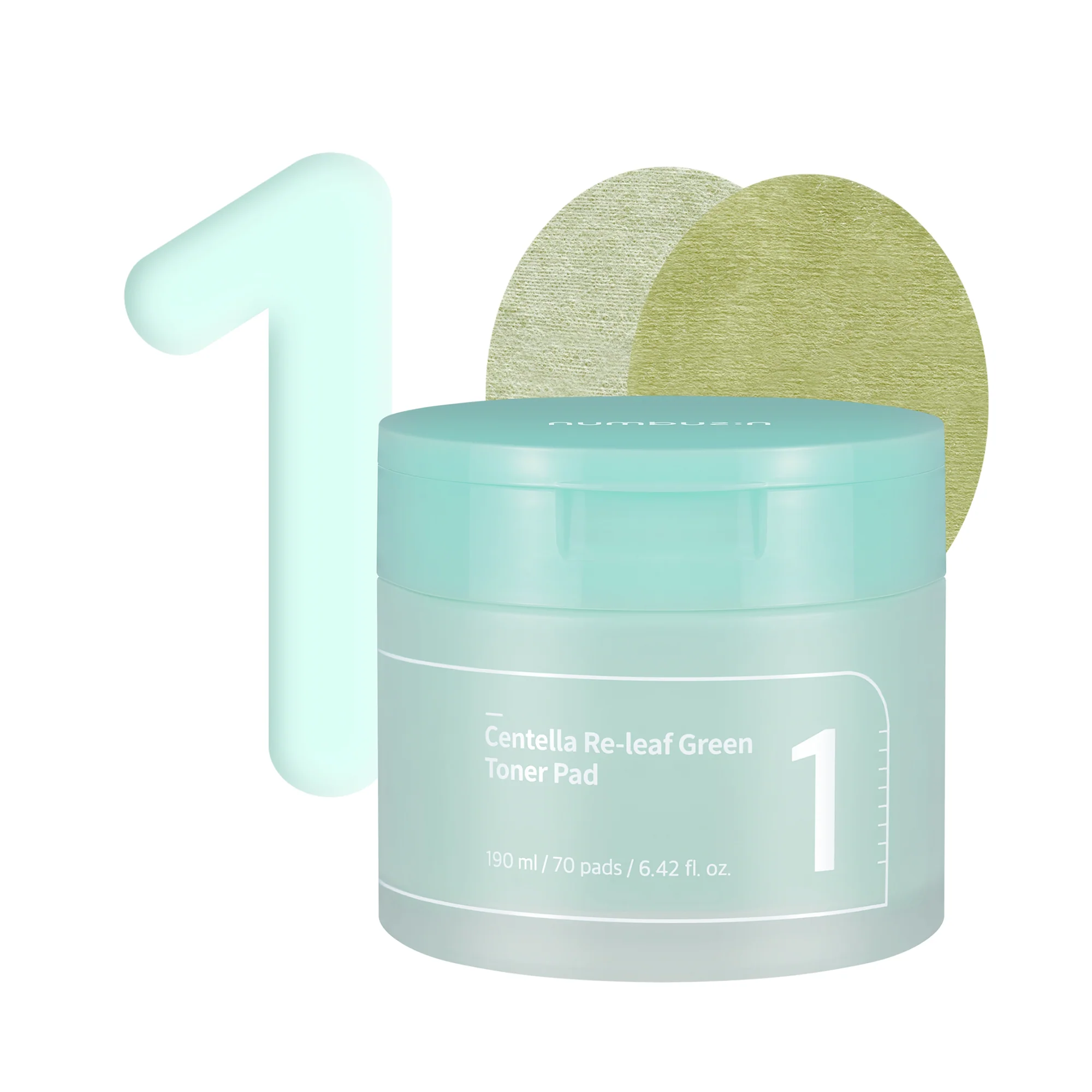 پد تونر سبز سنتلا ریلیف نامبوزین No.1 Centella Re-Leaf Green Toner Pad 1 پد تونر سبز سنتلا ریلیف نامبوزین No.1 Centella Re-Leaf Green Toner Pad