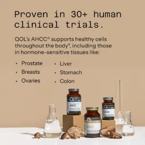 کپسول AHCC Kinoko مدل پلاتینیوم 60 تایی 750mg 4 QOL Amazon AHCC Platinum 04 ClinicalTrialData 100 1024x1024@2x