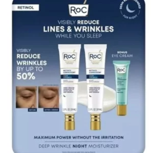 پک ضد چروک عمیق شب RoC دورچشم به علاوه 2 عدد رتینول