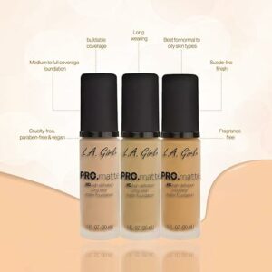 کرم پودر ال ای گرل مدل L.A. Girl Pro Matte Foundation 8 61WIdiPXnyL. SX466