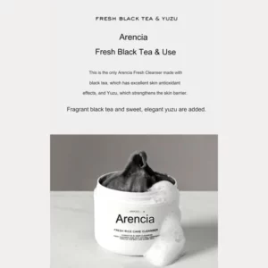 پاک کننده چای سیاه و یوزو آرنسیا 120 گرم 7 ARENCIA Black Tea and Yuzu Cleanser 2