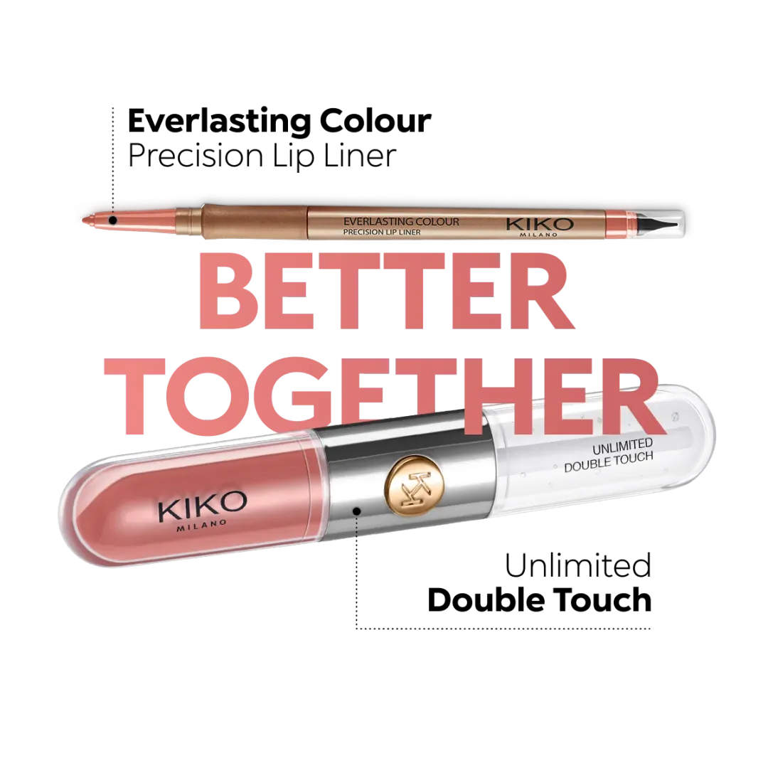 رژ لب مایع کیکو دابل تاچ Unlimited Double Touch | ماندگاری 12 ساعته، ضد انتقال و براق 3 رژ لب مایع کیکو دابل تاچ Unlimited Double Touch | ماندگاری 12 ساعته، ضد انتقال و براق - Image 3