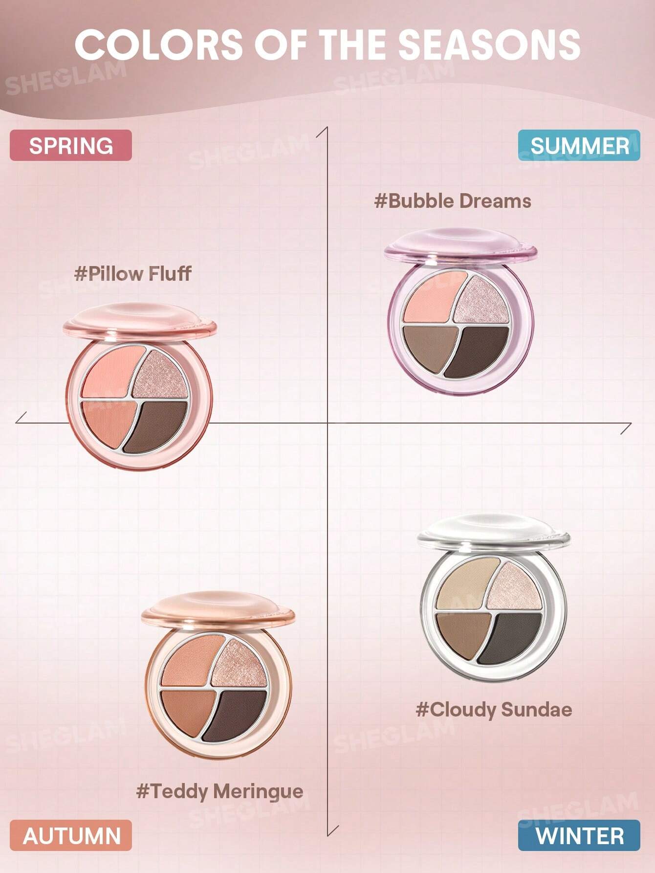 مینی پالت سایه دی دریمر شیگلم 4 رنگ بندی Daydreamer Mini Palettes 8 مینی پالت سایه دی دریمر شیگلم 4 رنگ بندی Daydreamer Mini Palettes - Image 8