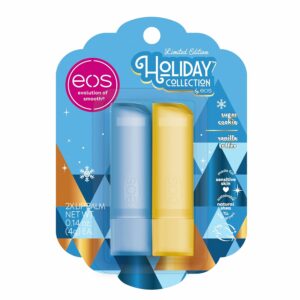 بالم لب تعطیلات EOS ( 2 طعم کوکی شکری و تافی وانیلی) eos Holiday Lip Balm Sugar Cookie & Vanilla Toffee