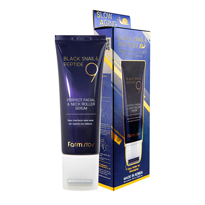 سرم رولی لیفت گردن و صورت فارم استی Farmstay Black Snail & Peptide 9 Perfect 2 سرم رولی لیفت گردن و صورت فارم استی Farmstay Black Snail & Peptide 9 Perfect - Image 2